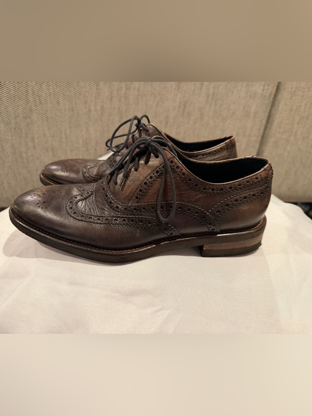 Monte Rosso Dark Brown Brogue Wingtip Derbys